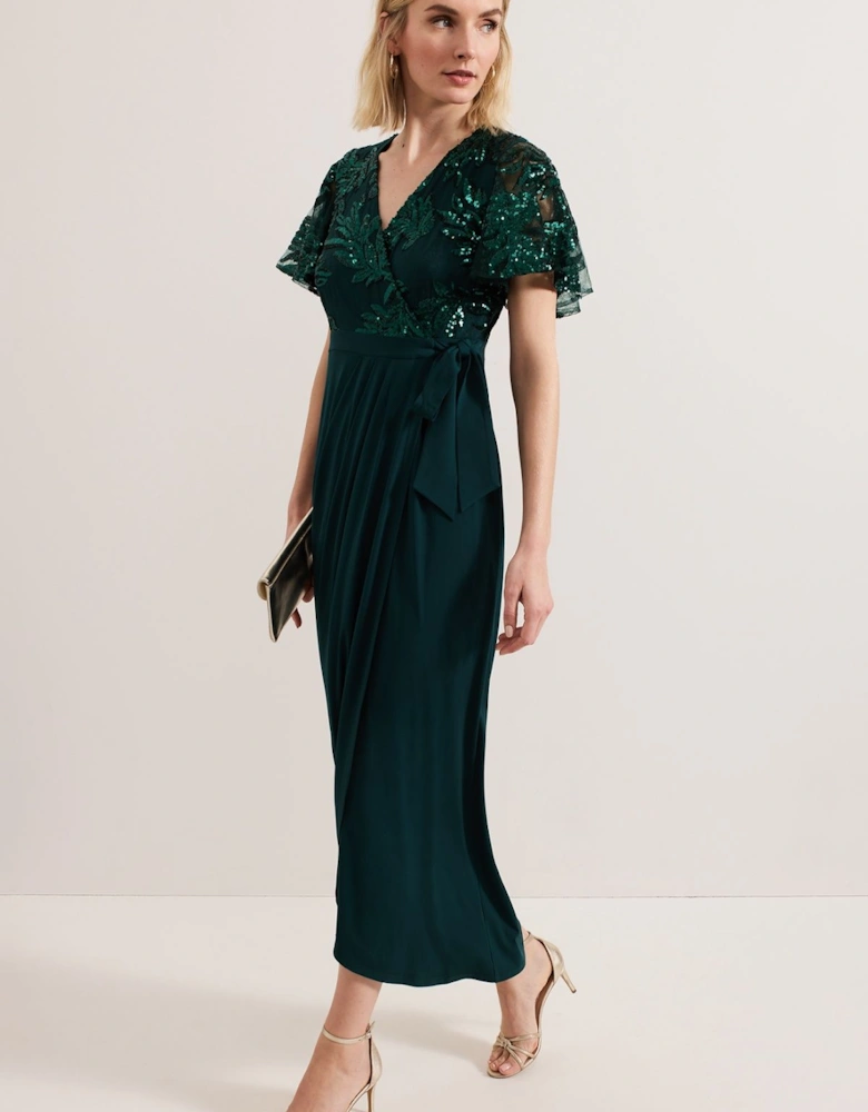 Minty Wrap Maxi Dress