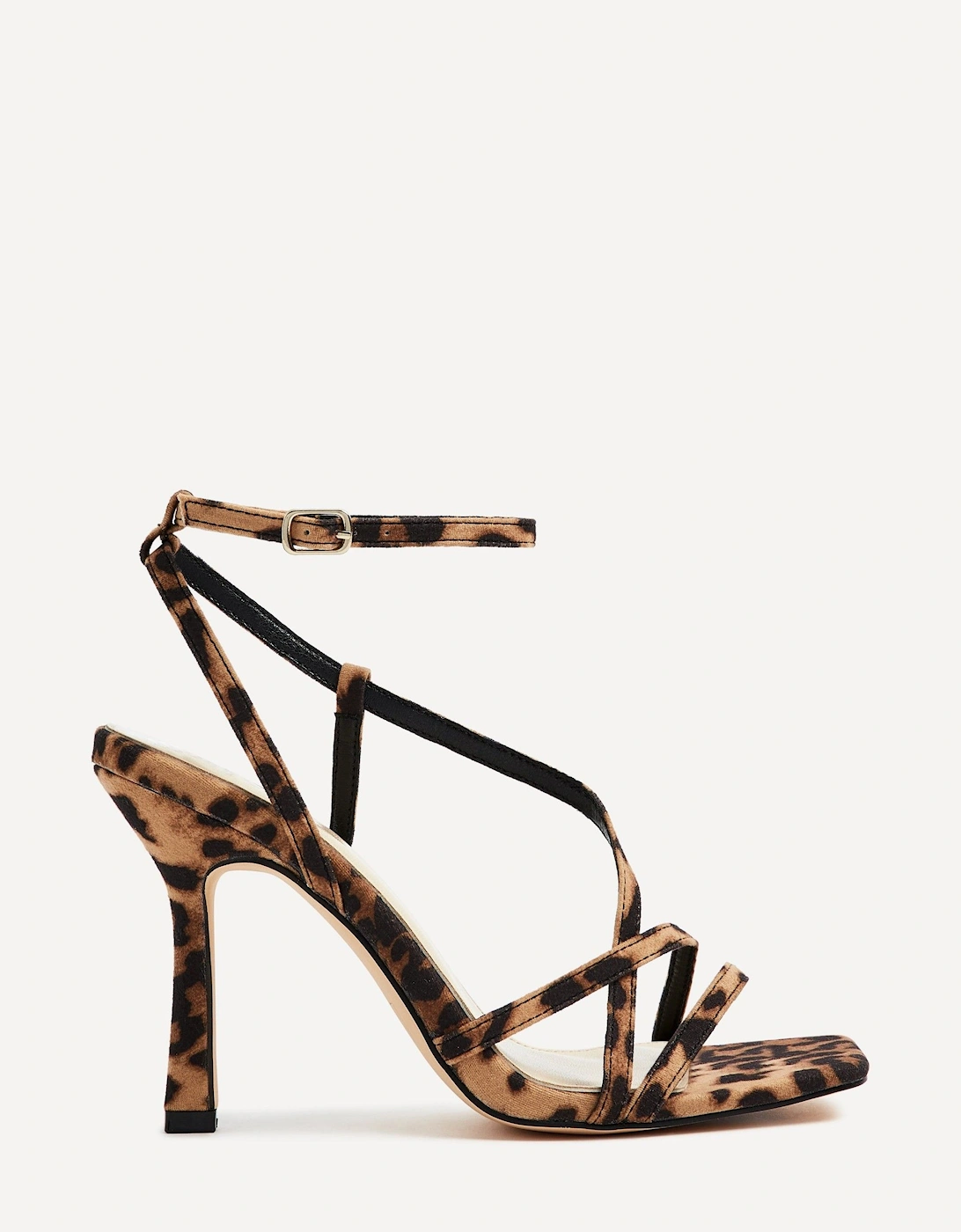 Savannah Leopard Print Faux Suede Strappy Stiletto High Heel, 2 of 1