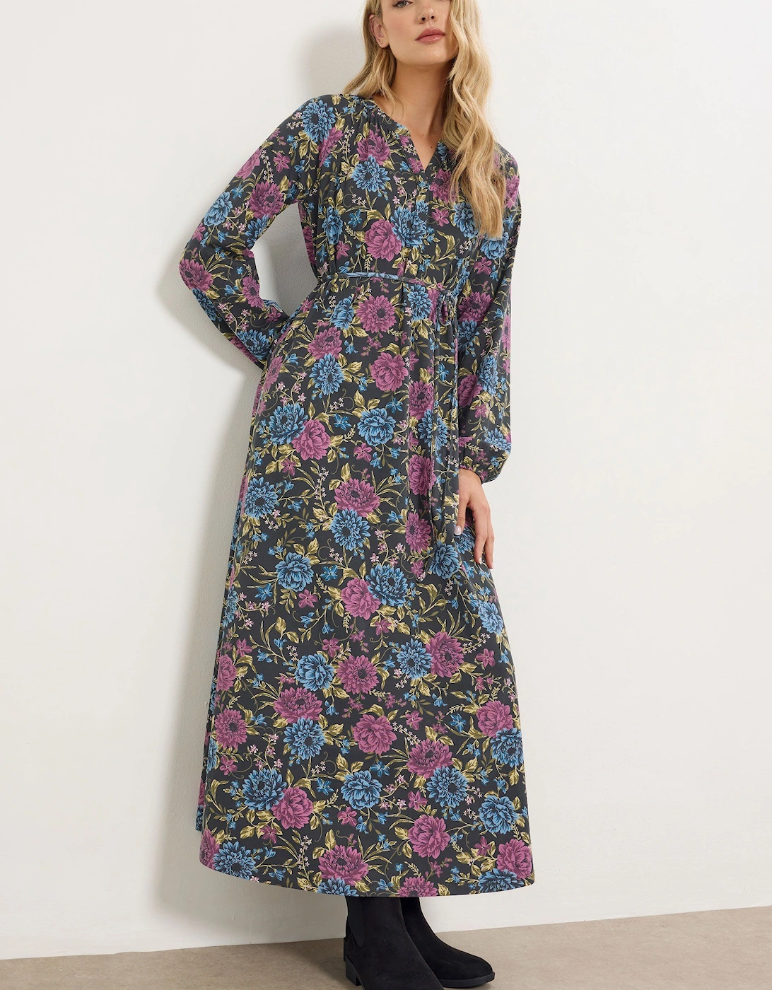Tall Floral Belted Maxi Dress, 2 of 1