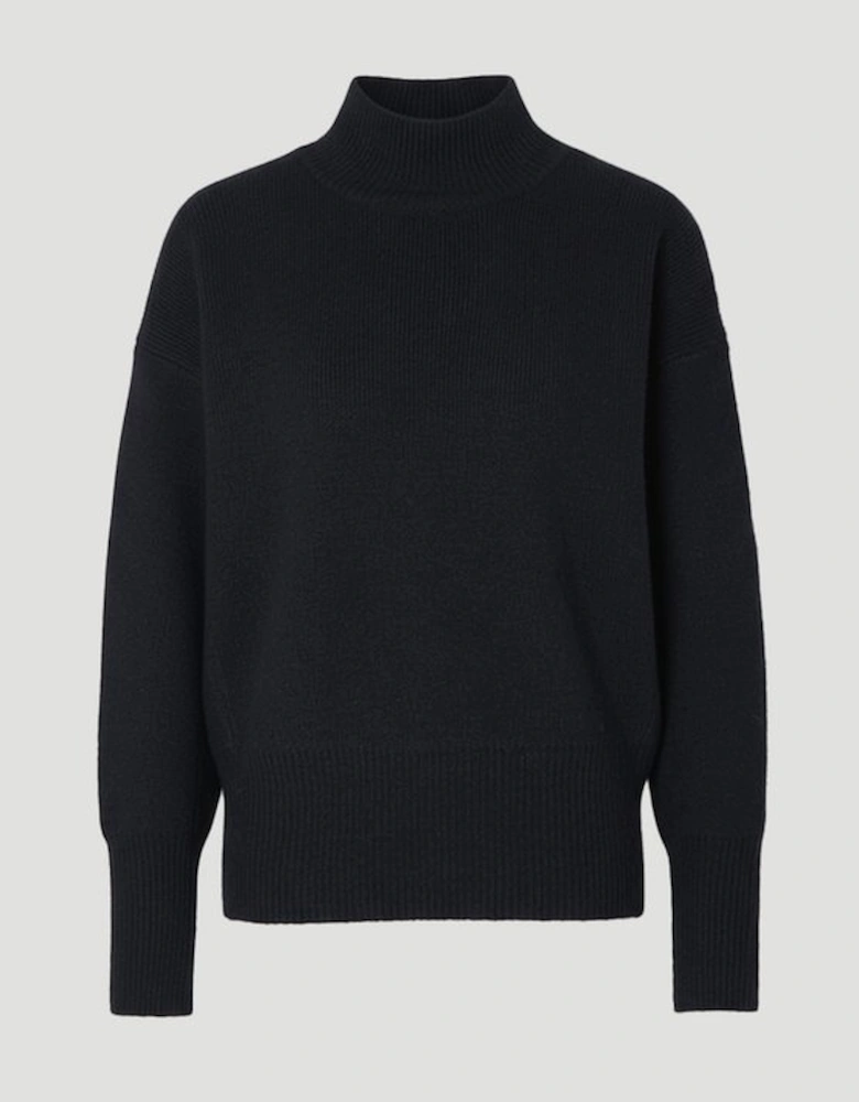 Wool Blend Cosy Funnel Neck Jumper