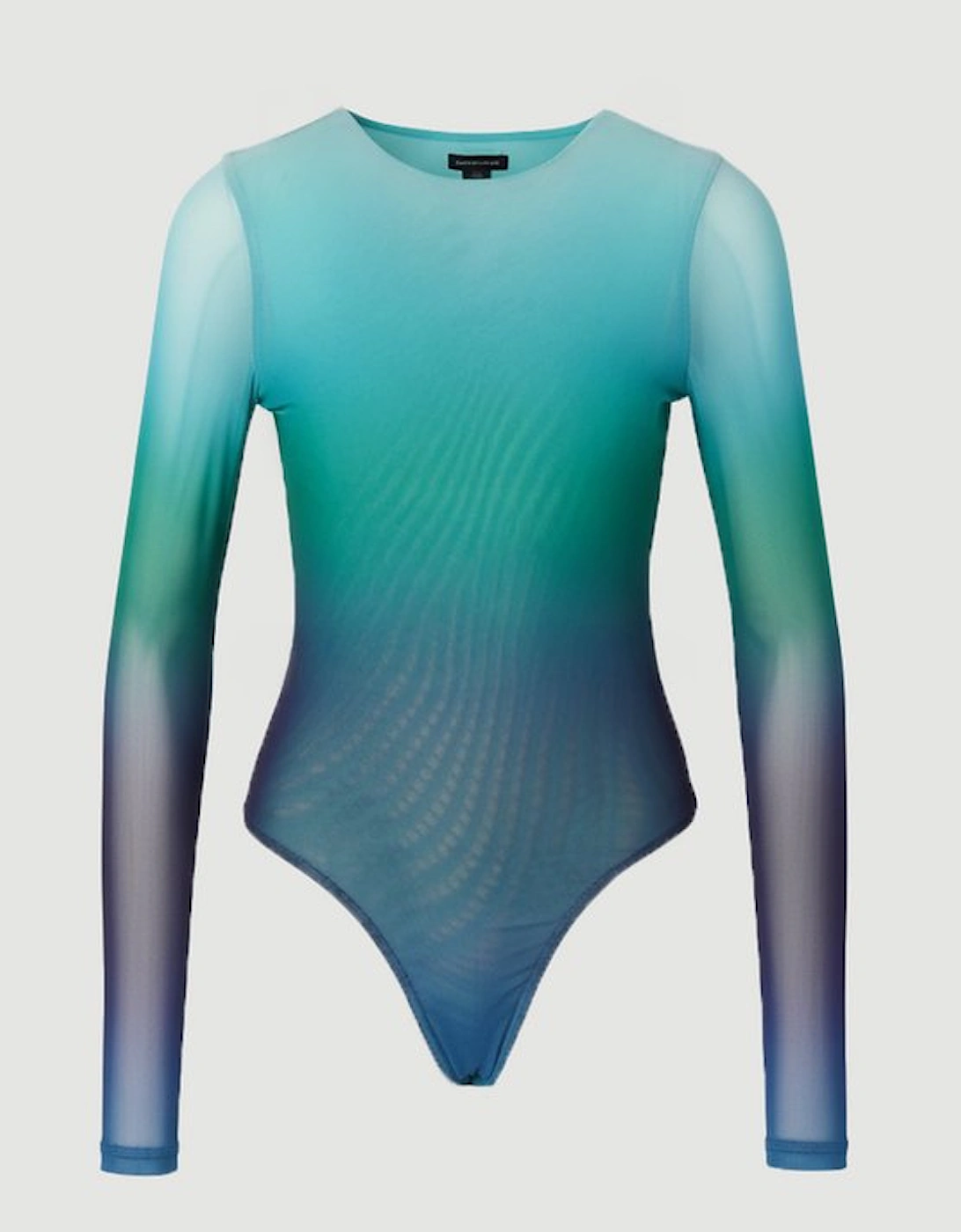Long Sleeve Ombre Mesh Bodysuit
