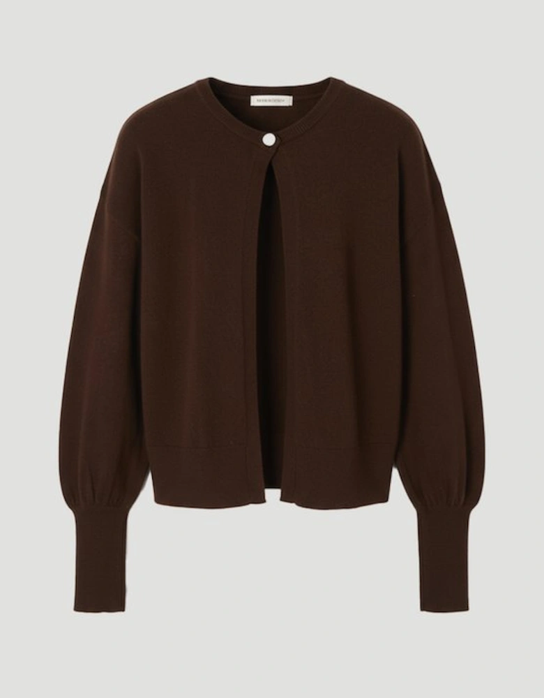 Cashmere Wool Blend Knit Cardigan