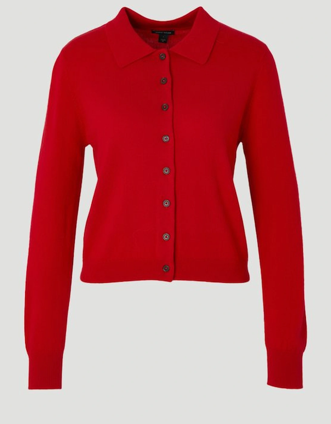 Cashmere Wool Blend Knit Collar Cardigan