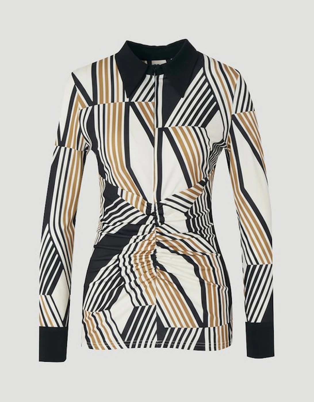 Geo Print Crepe Shirt