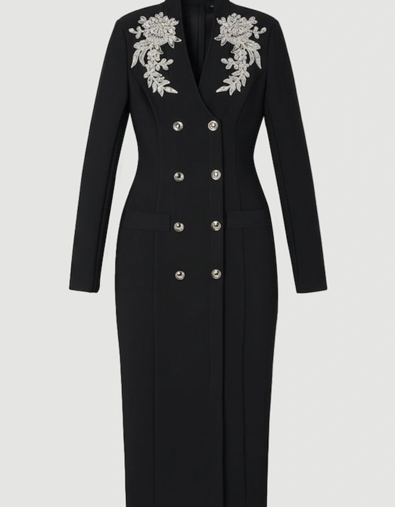 Bandage Form Fitting Embellished Maxi Dress