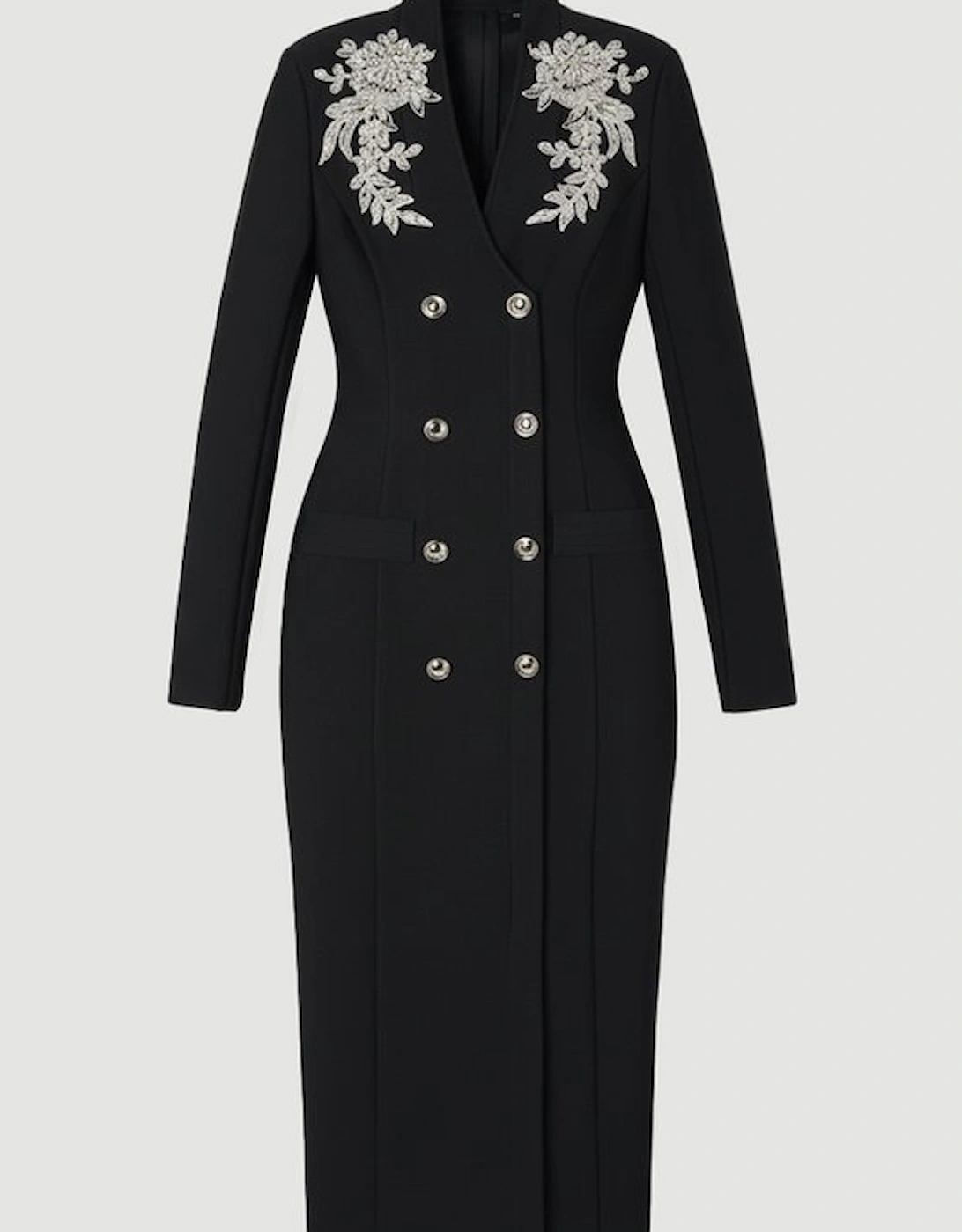 Bandage Form Fitting Embellished Maxi Dress