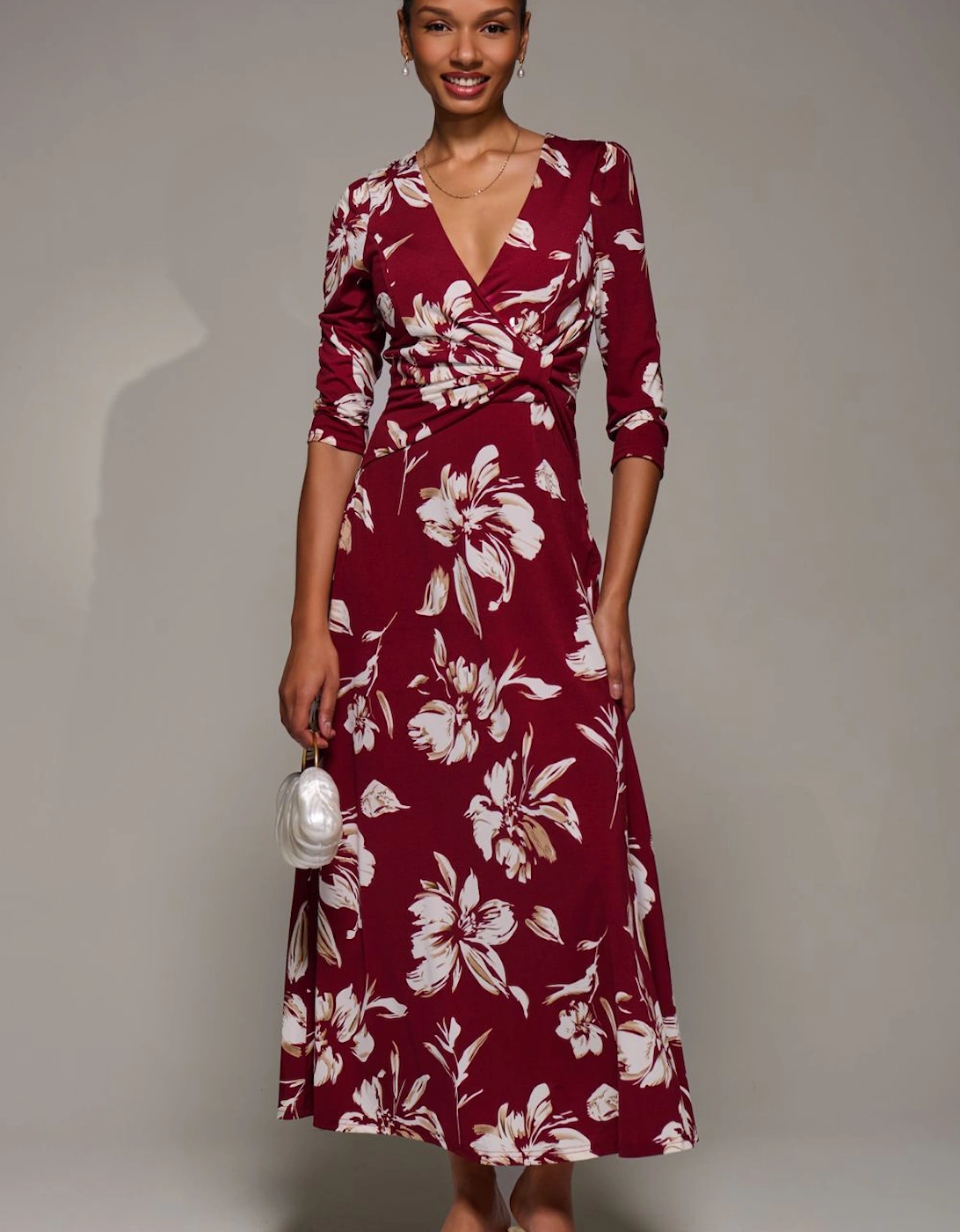 Jersey Ruched Waist Fit & Flare Maxi Dress, 2 of 1