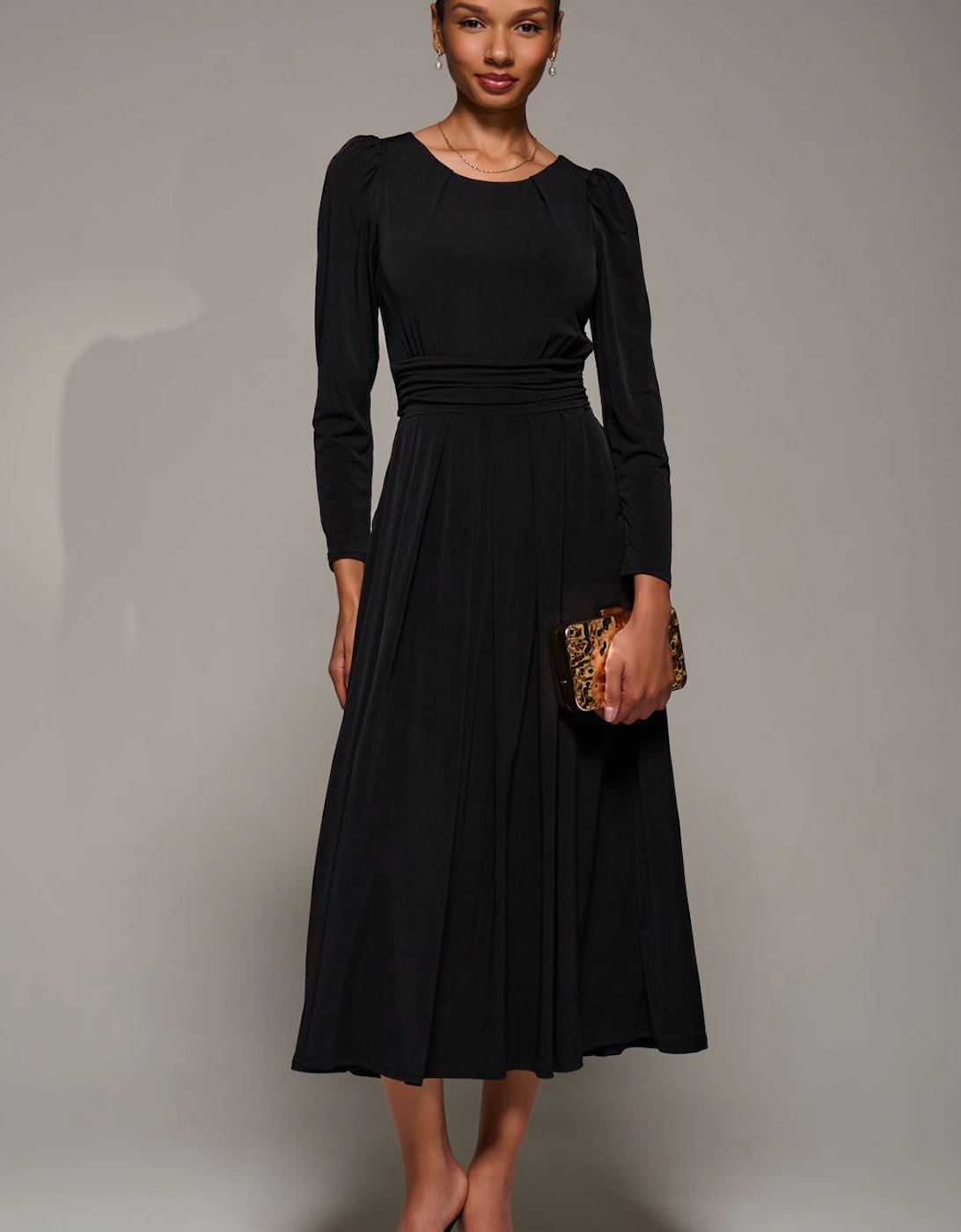 Puff Long Sleeve Jersey Maxi Dress, 2 of 1