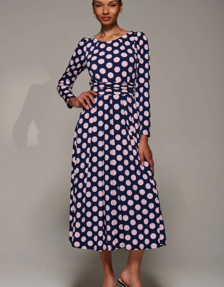 Puff Long Sleeve Jersey Maxi Dress