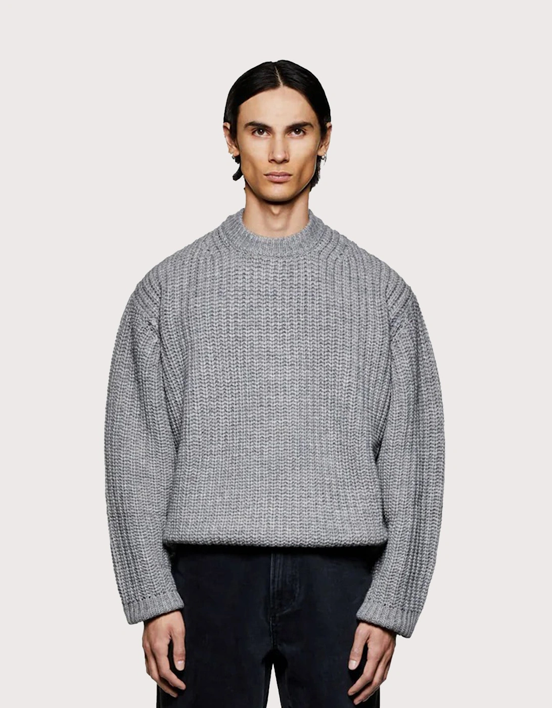 Oversized Chunky Rib Knit Crewneck Jumper, 8 of 7