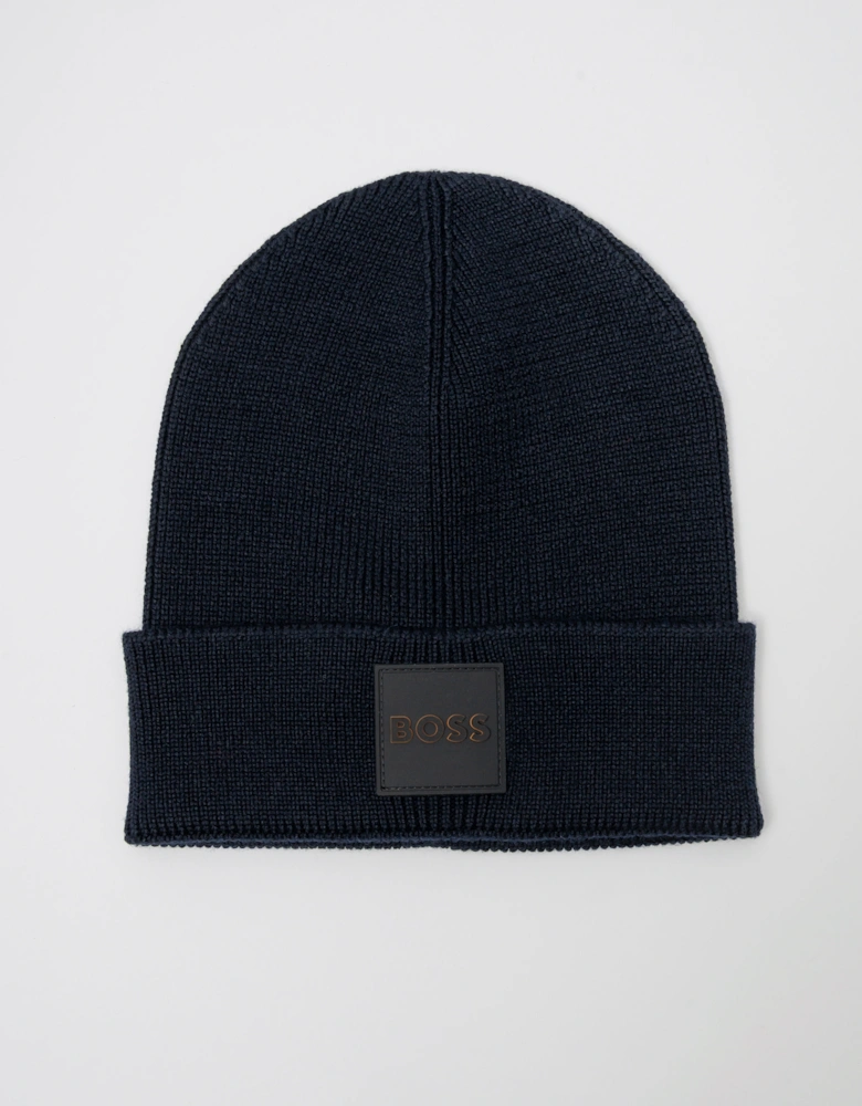 BOSS Orange Foxxy_R Mens Beanie - Dark Blue 404