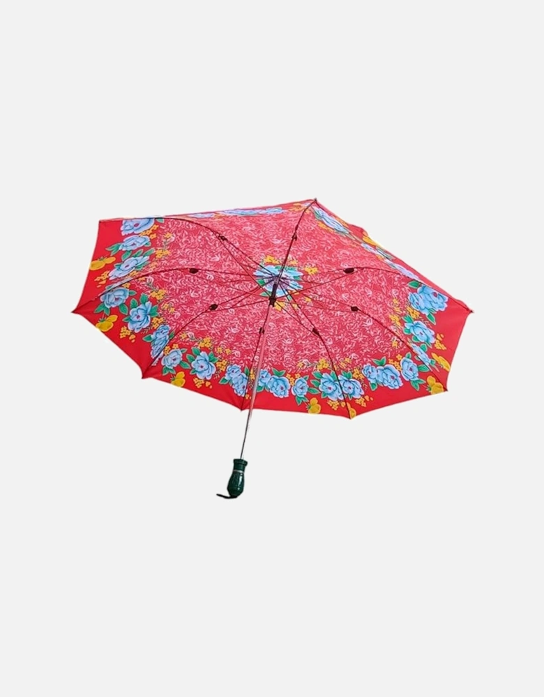 Womens/Ladies Peace Floral Folding Umbrella