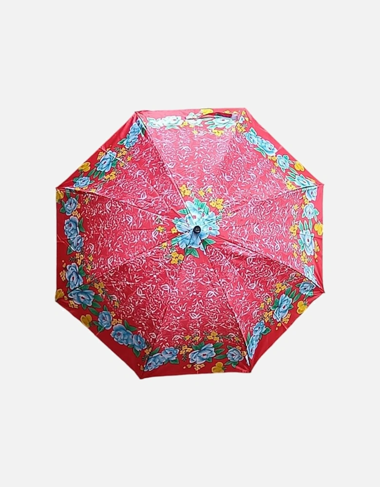 Womens/Ladies Peace Floral Folding Umbrella