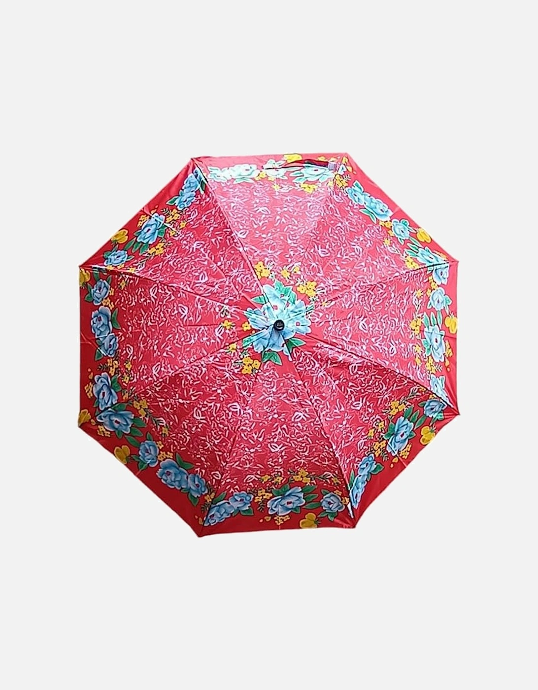 Womens/Ladies Peace Floral Folding Umbrella