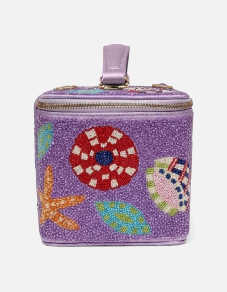Seahorse Vanity Box Bag Purple