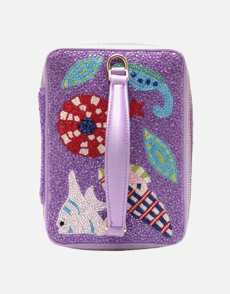 Seahorse Vanity Box Bag Purple