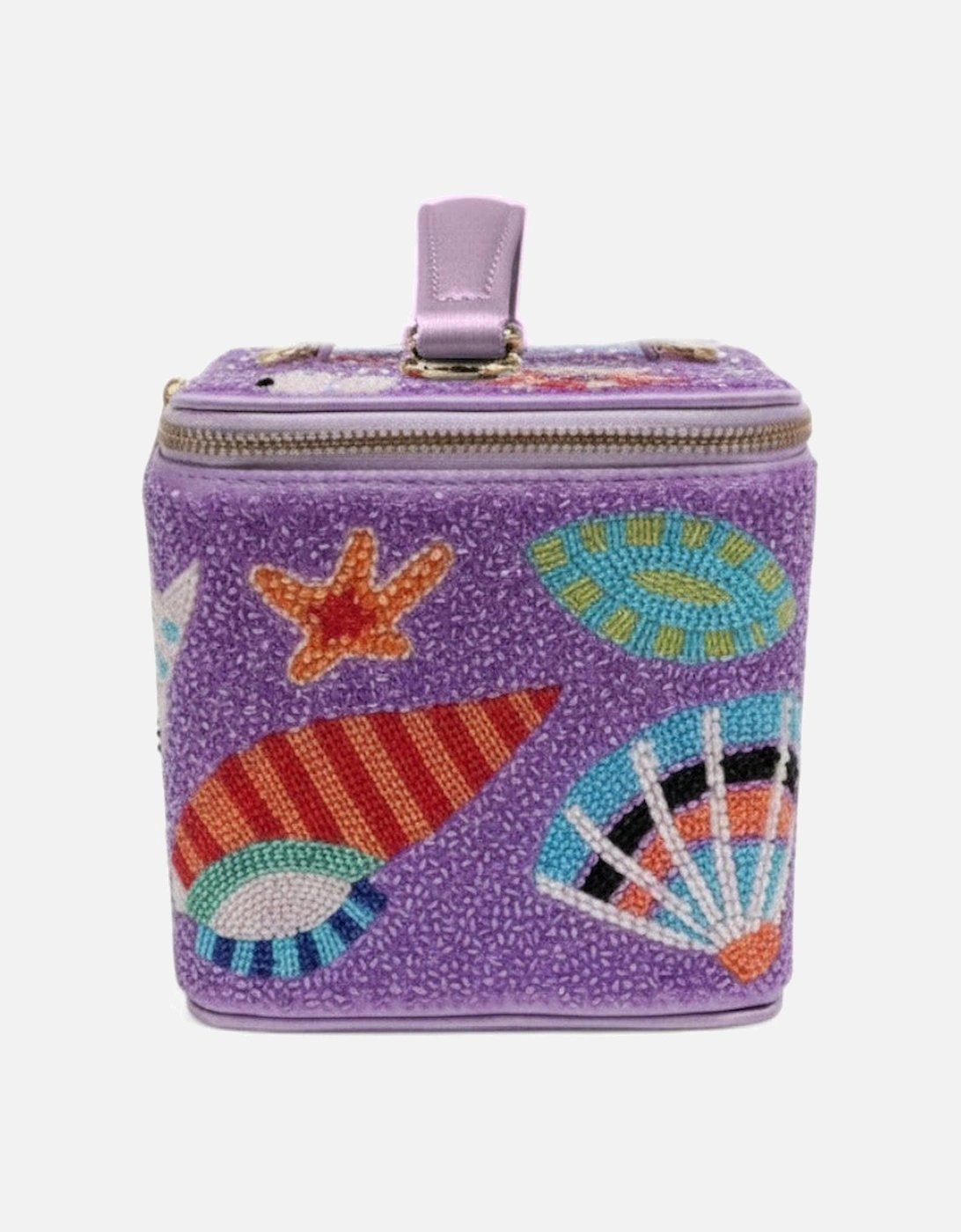 Seahorse Vanity Box Bag Purple