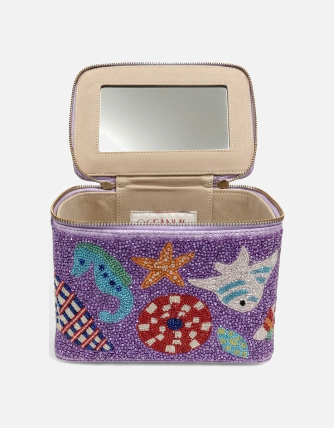 Seahorse Vanity Box Bag Purple