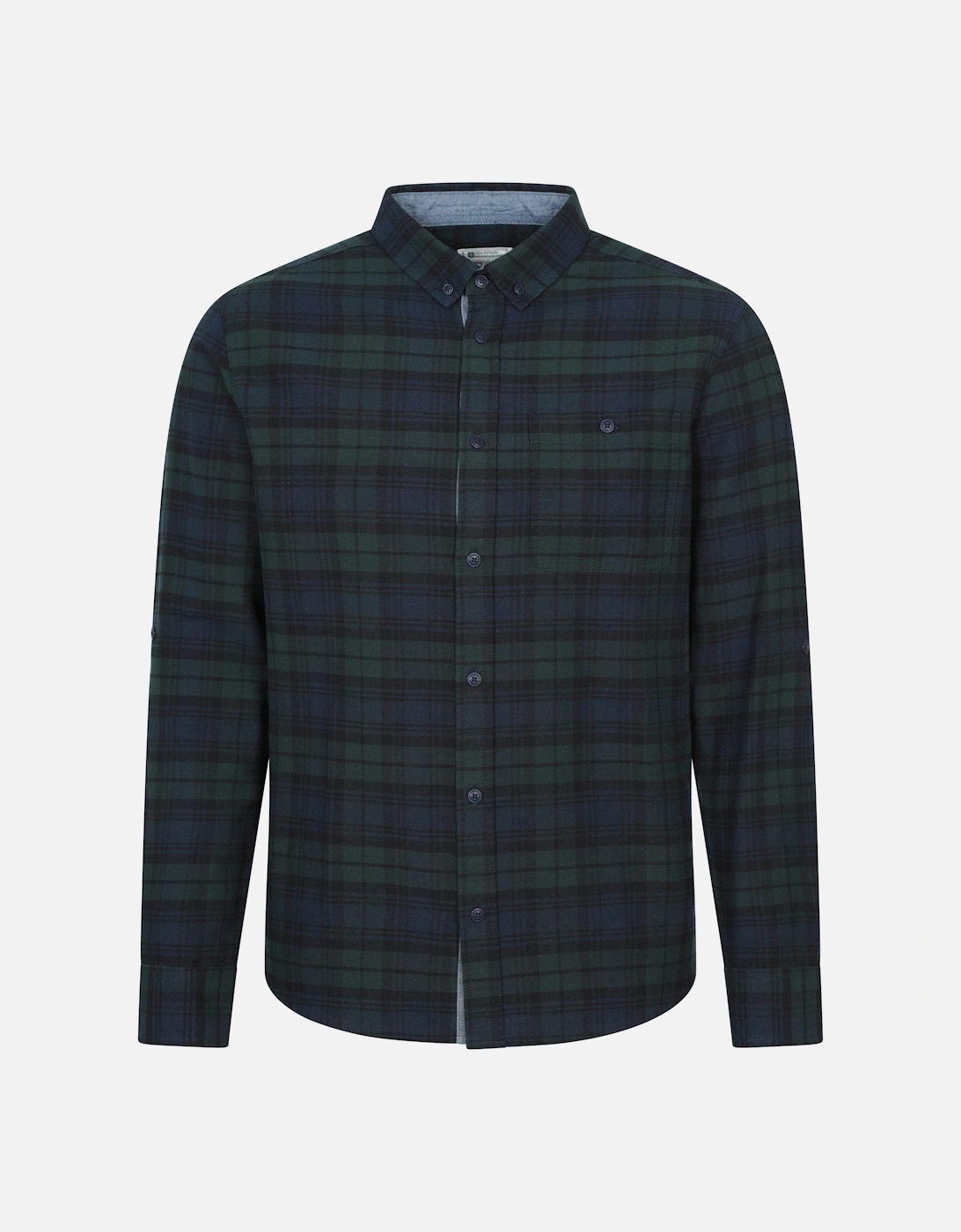 Mens Driftwood Checked Organic Shirt, 2 of 1