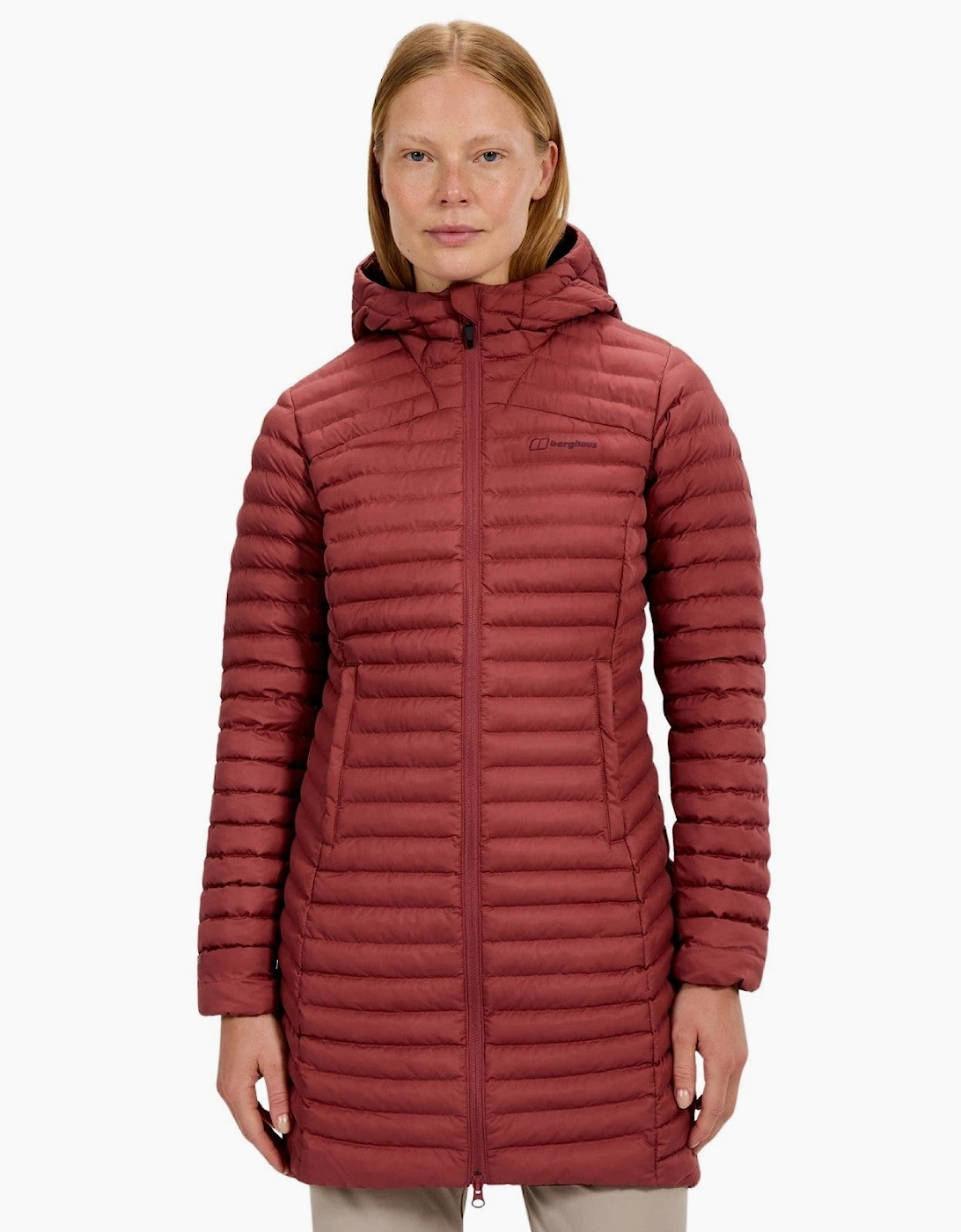 Berghaus Women's Red Nula Micro Long Padded Hooded Jacket - Size: 12