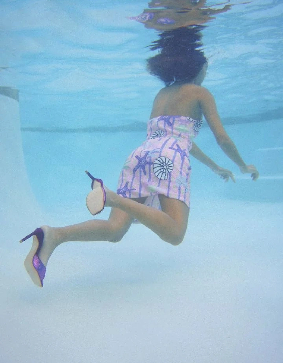 Shell Halterneck Pink Mini Dress