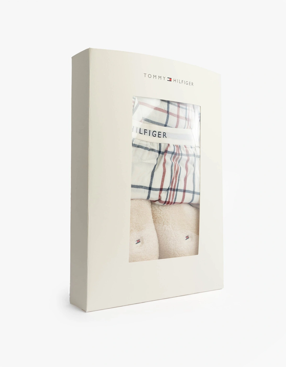 GIFT LS FLNL SHIRT S Womens Pyjama Set City Plaid Ivory Silk