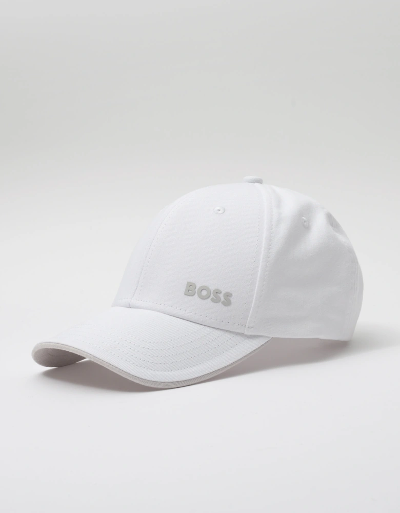 BOSS Green Bold Mens Logo-Print Cap In Cotton Twill - Natural 103