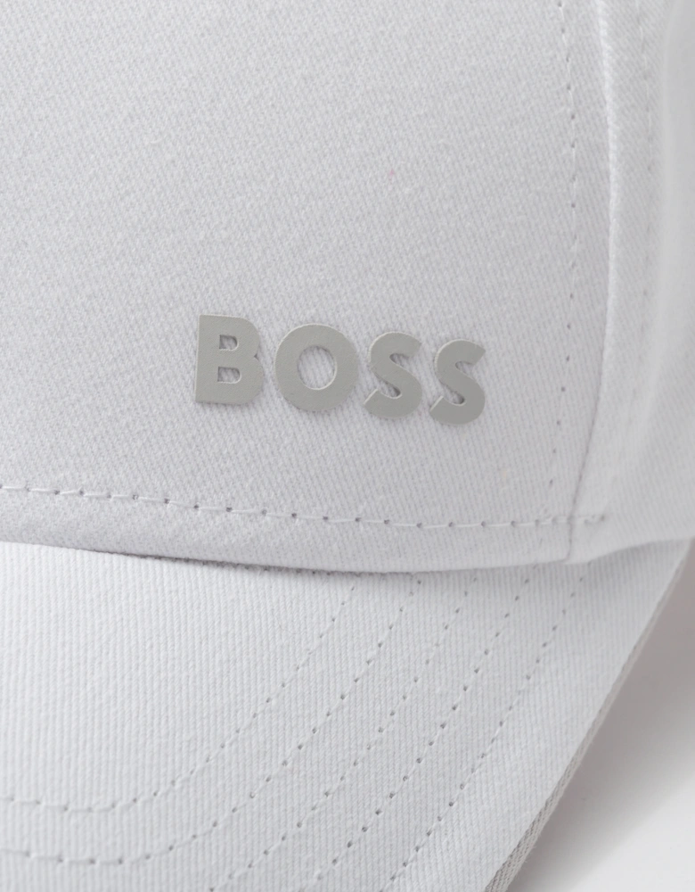 BOSS Green Bold Mens Logo-Print Cap In Cotton Twill - Natural 103