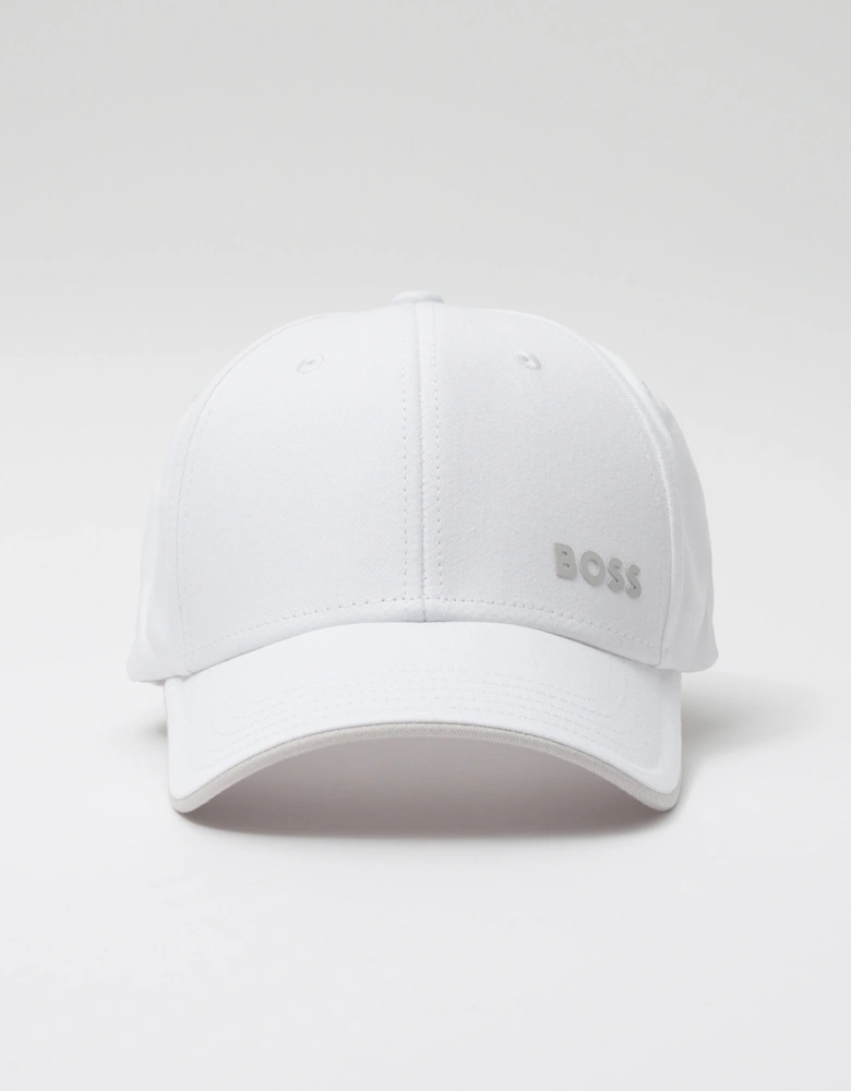 BOSS Green Bold Mens Logo-Print Cap In Cotton Twill - Natural 103