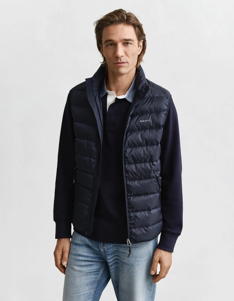 Mens Light Down Padded Gilet - 433 Evening Blue