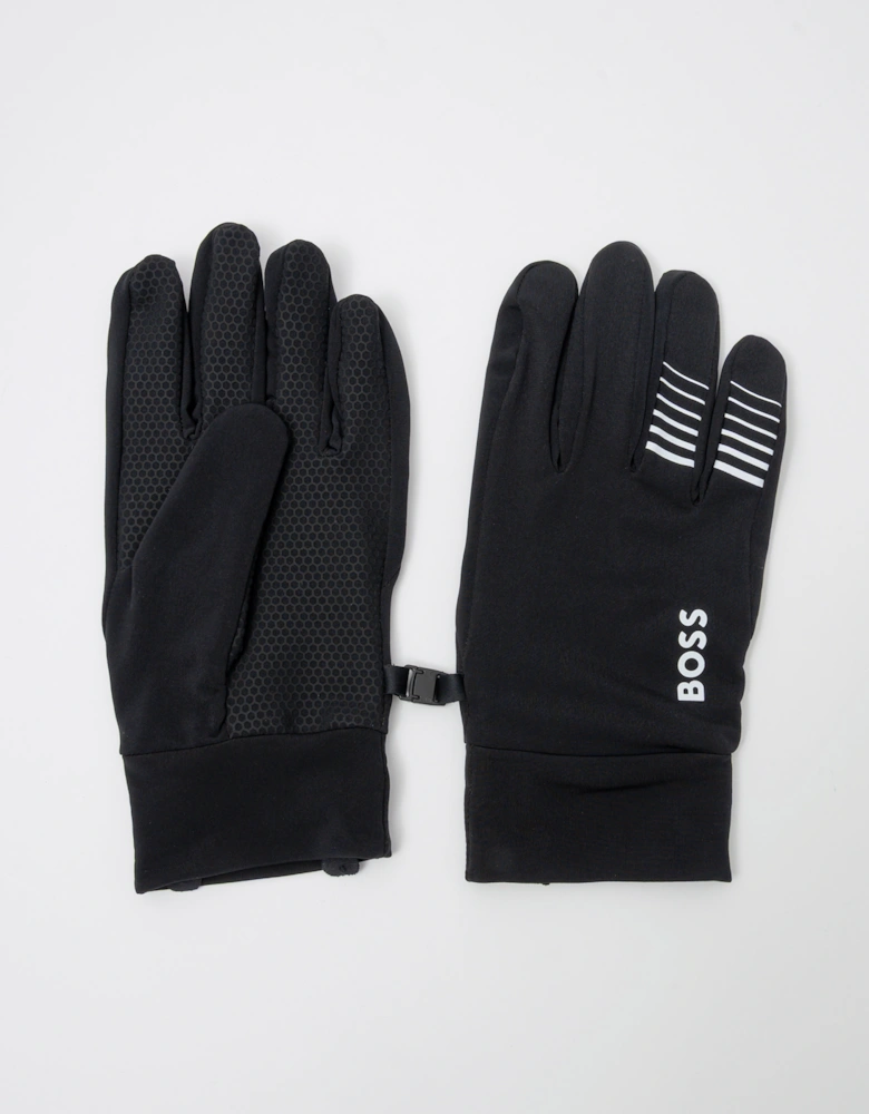 BOSS Green Mens Running Gloves 50548925 - Black 001