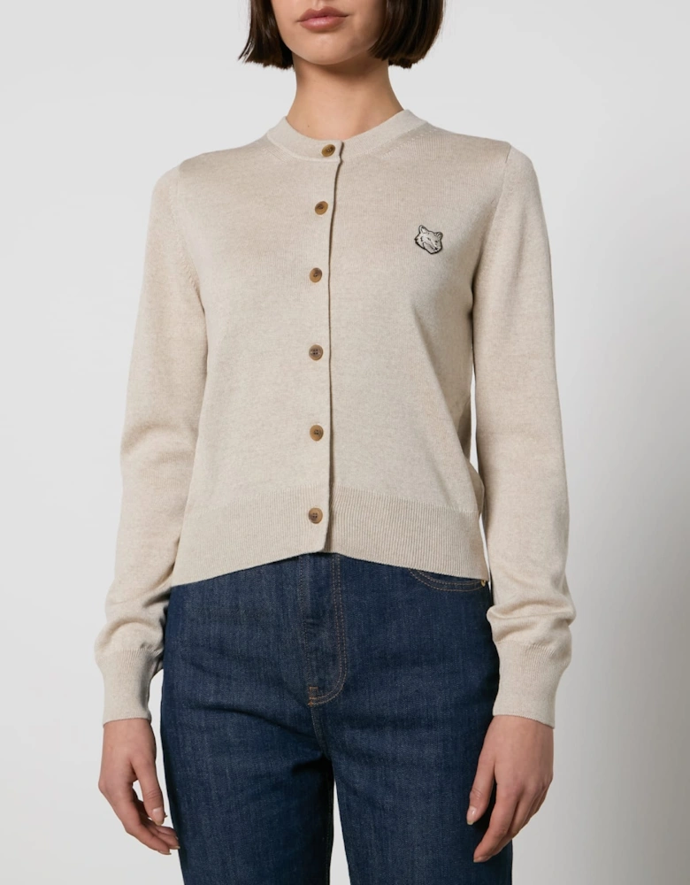 Bold Fox Head Patch Regular Cardigan