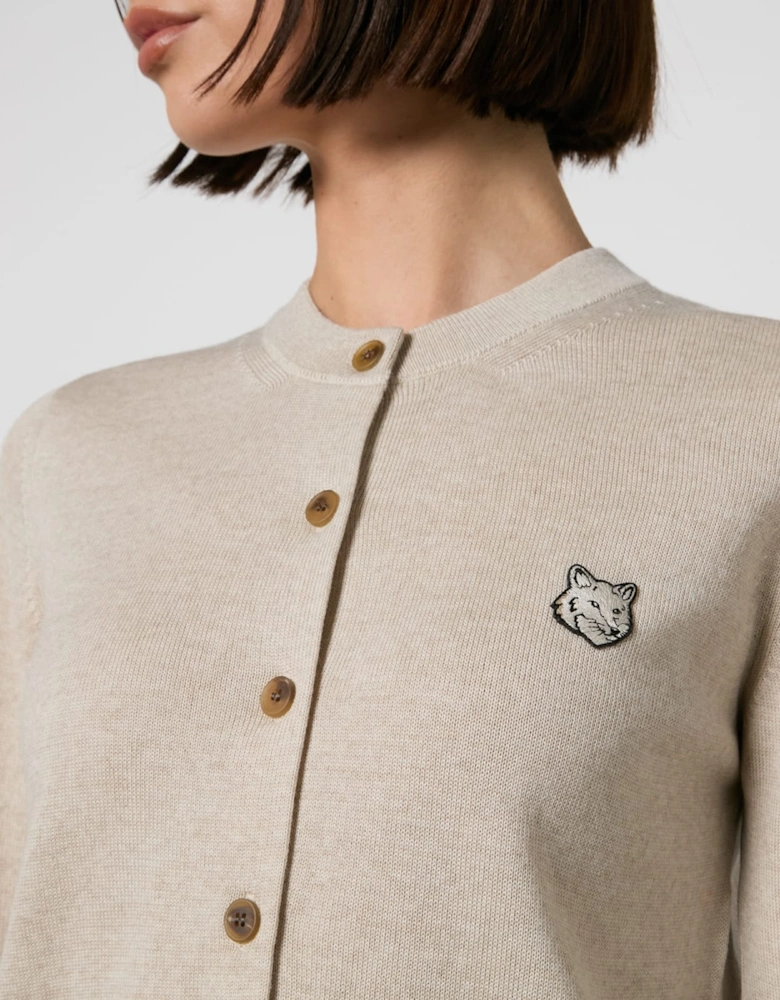 Bold Fox Head Patch Regular Cardigan