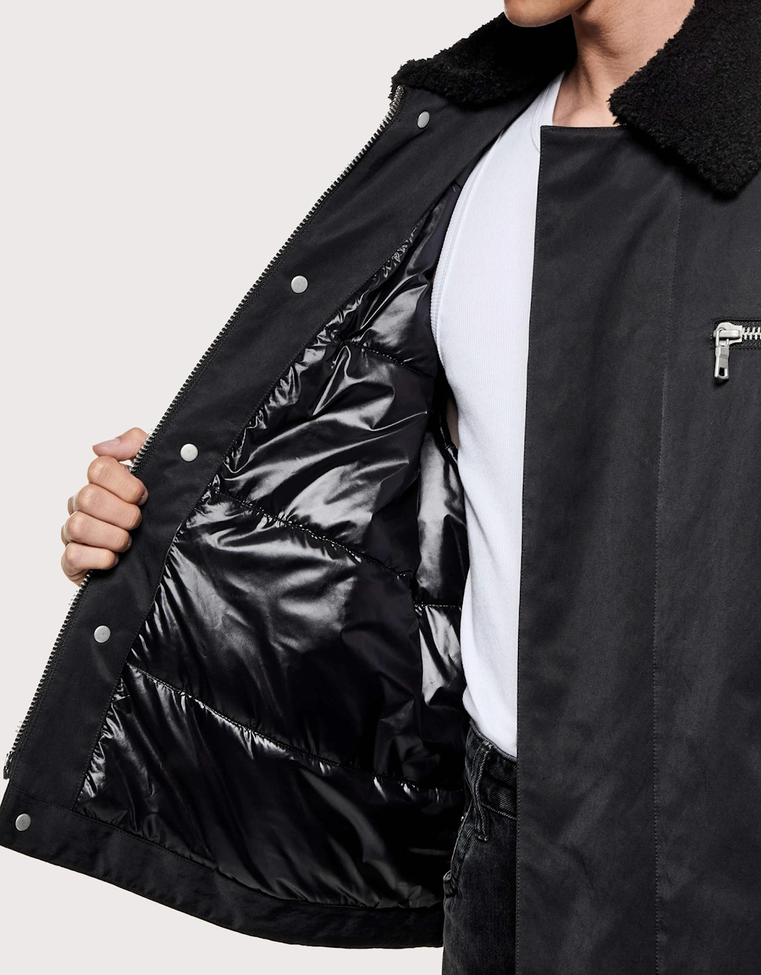 Padded Nylon Box Jacket