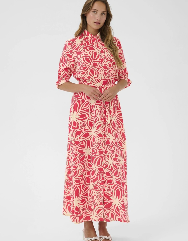 KAmira Printed Weave Shirt Dress