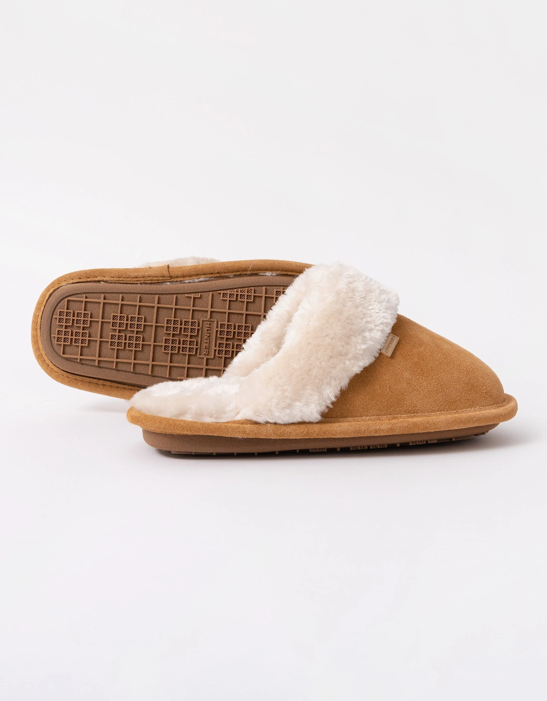 Hunter Womens Mule Slipper - Biscuit
