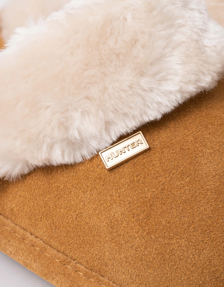 Hunter Womens Mule Slipper - Biscuit