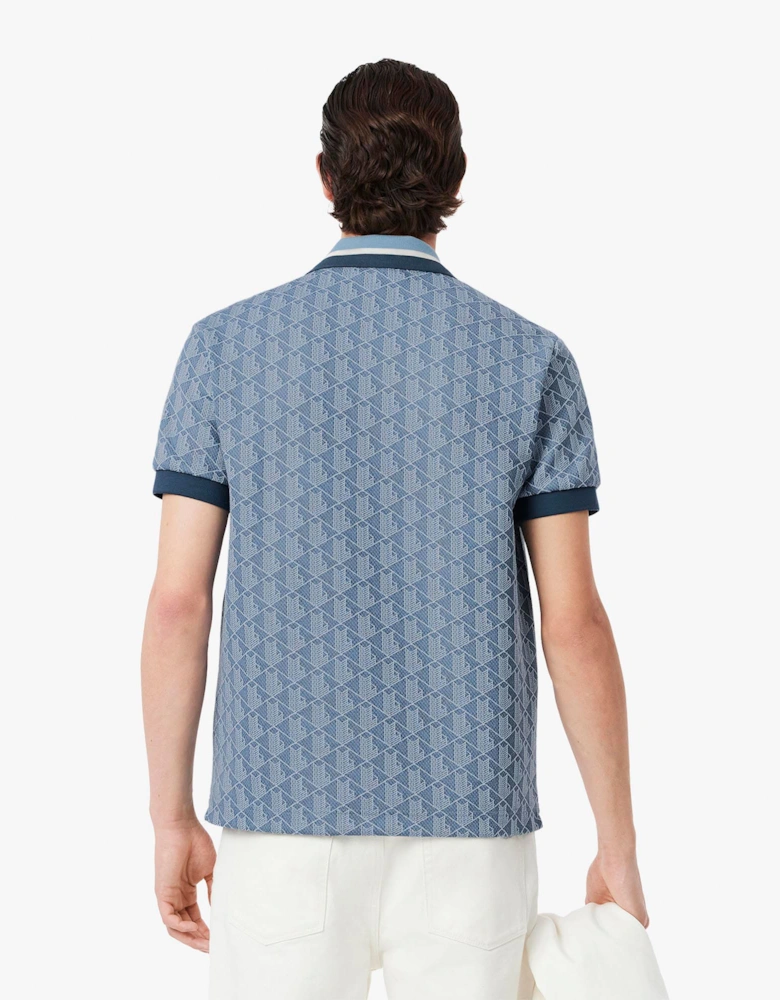 Classic-Fit Monogram Jacquard Polo Shirt