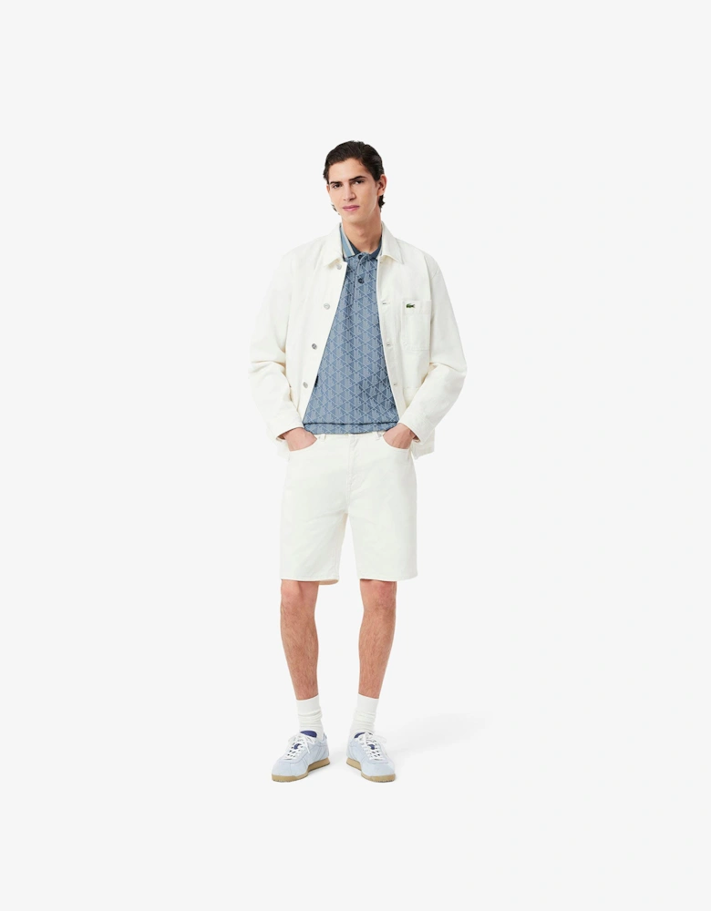 Classic-Fit Monogram Jacquard Polo Shirt