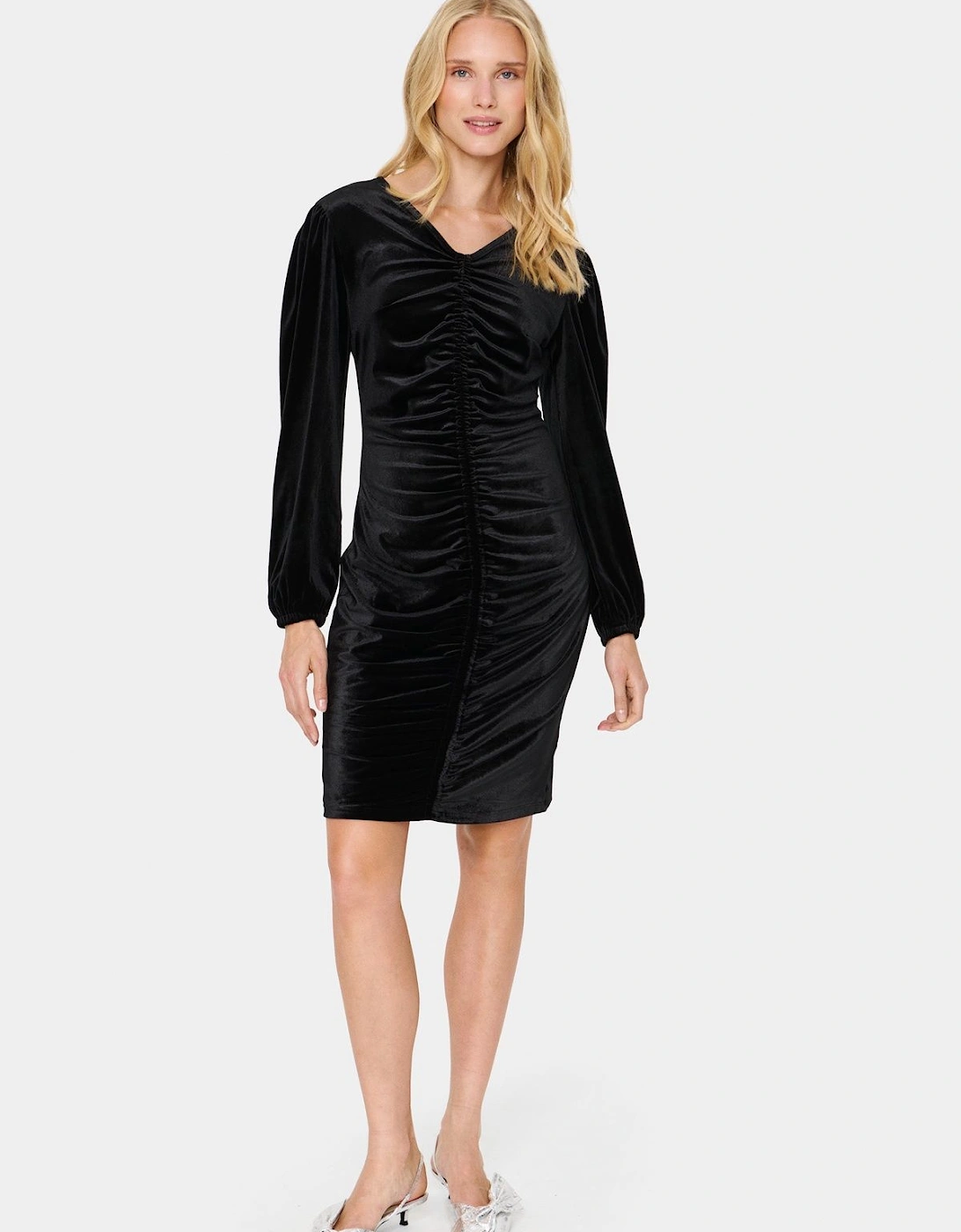 HebaSZ Cocktail Dress Velvet V-neck, 2 of 1