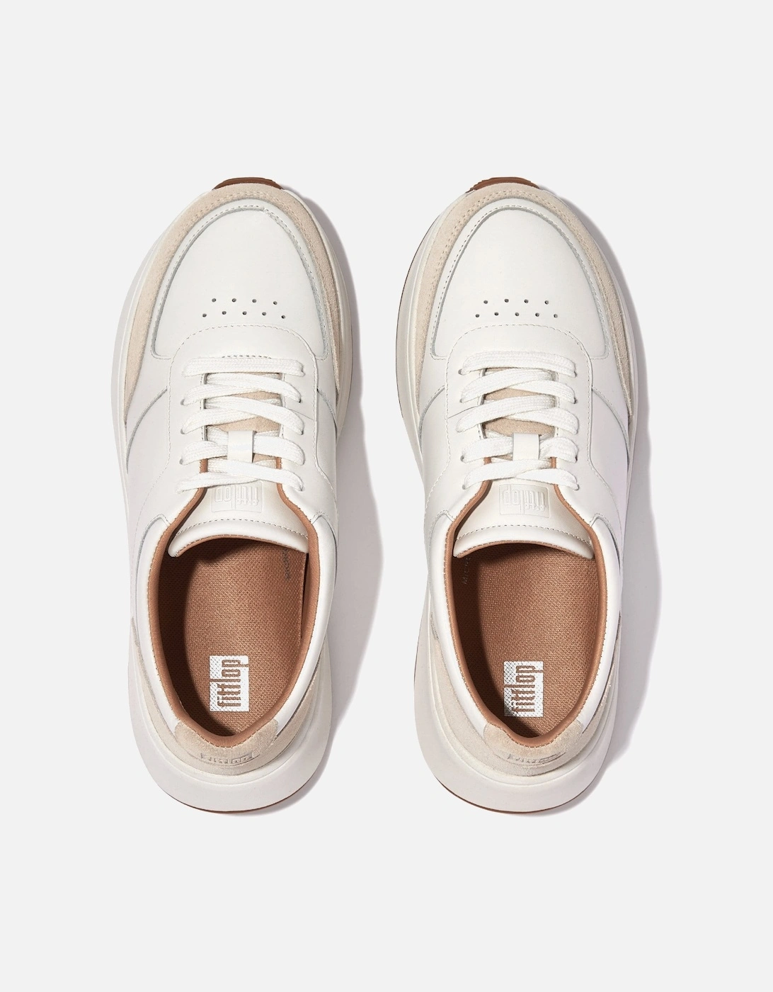 F-Mode Leather/Suede Flatform Trainers