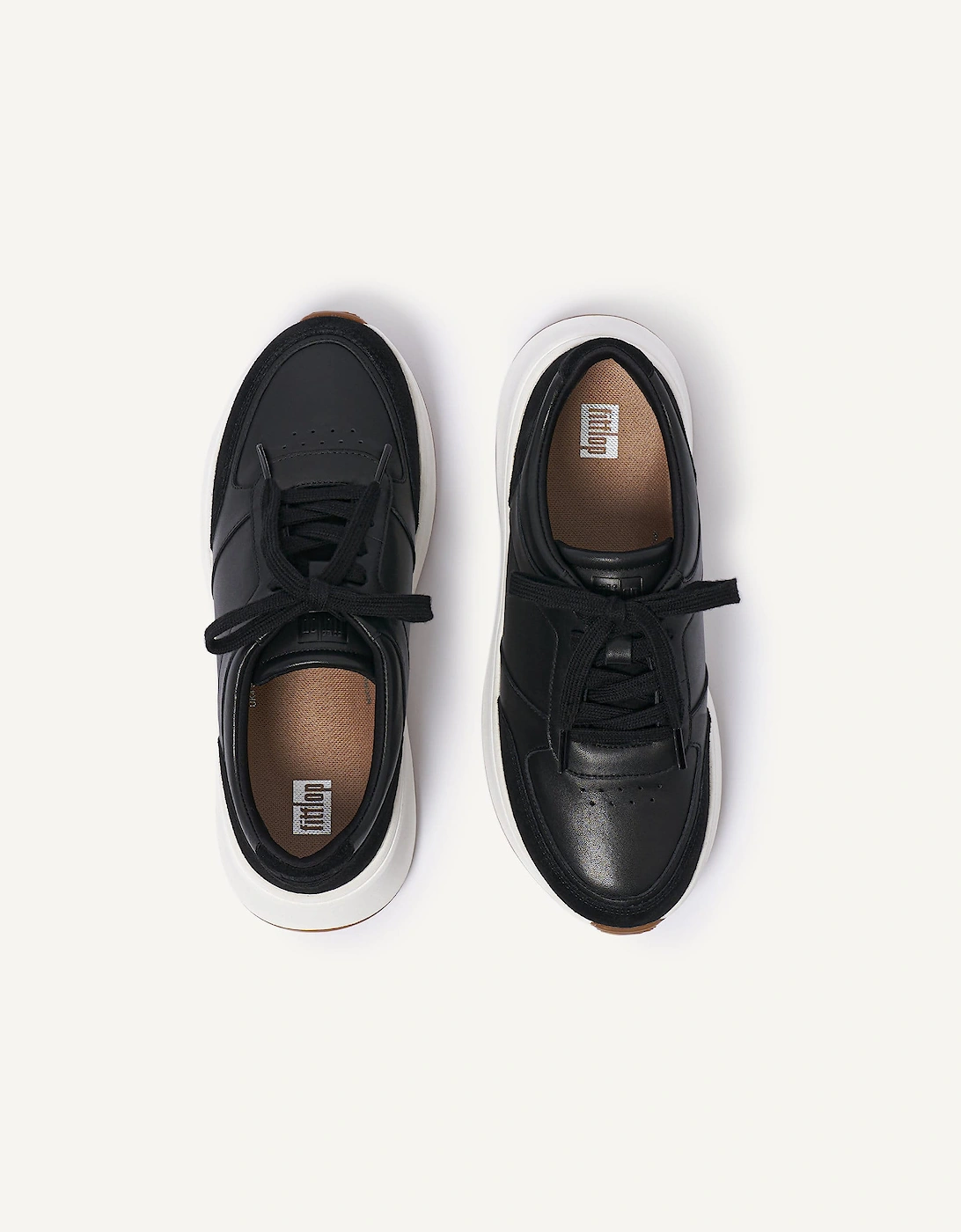 F-Mode Leather/Suede Flatform Trainers