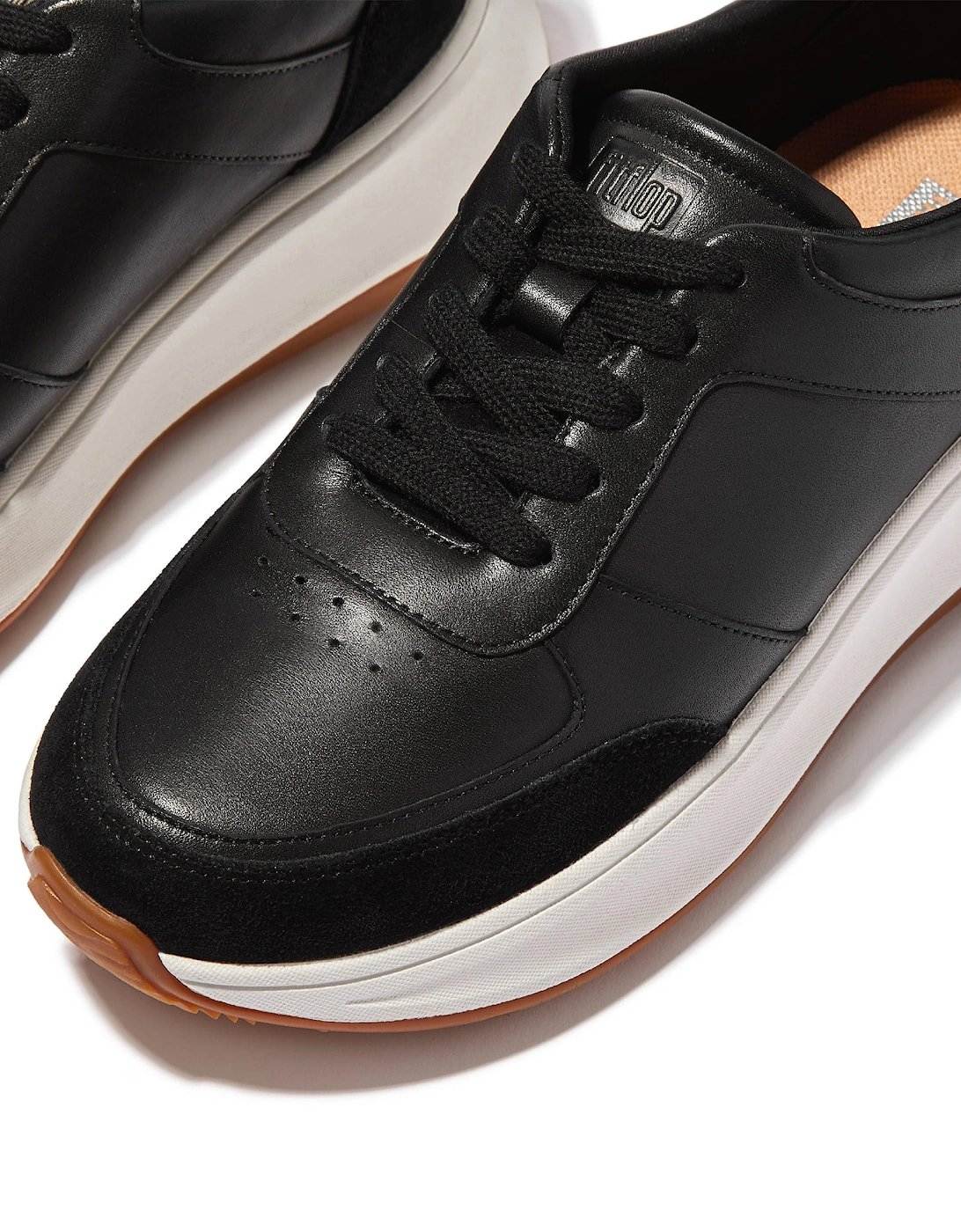 F-Mode Leather/Suede Flatform Trainers