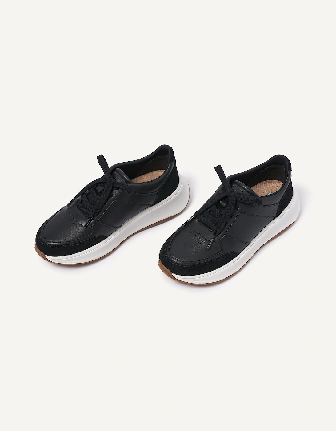 F-Mode Leather/Suede Flatform Trainers