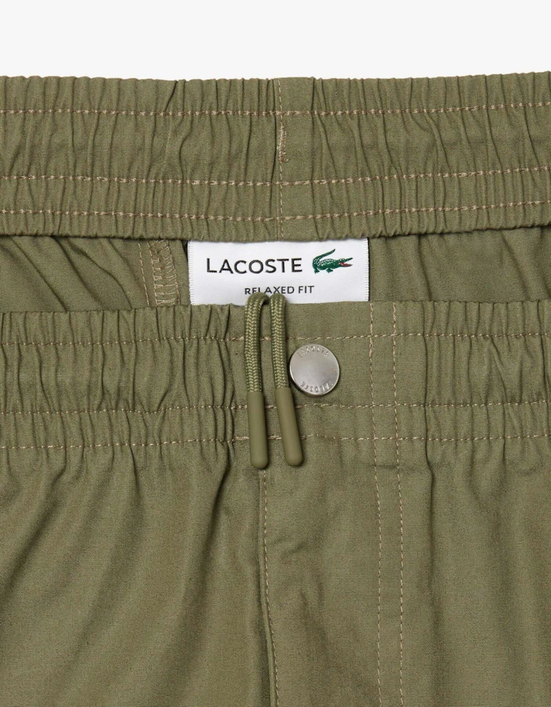 Relaxed Fit Poplin Shorts