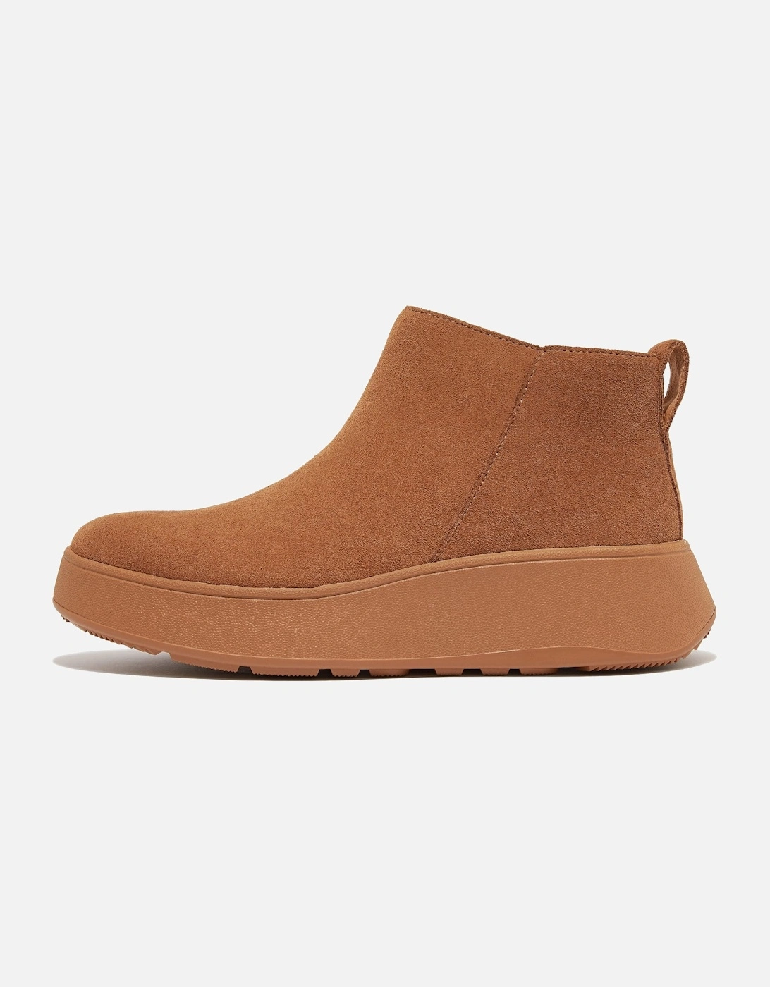 F-Mode Suede Flatform Zip Ankle Boots, 6 of 5