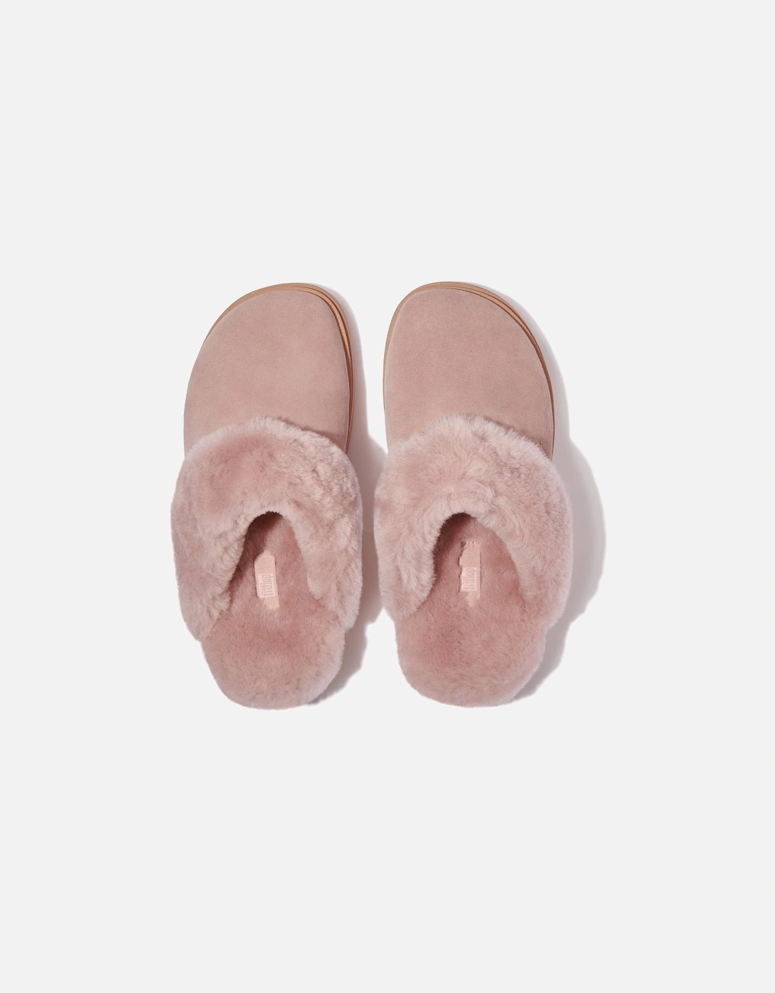 Gen-FF Shearling Collar Suede Slippers
