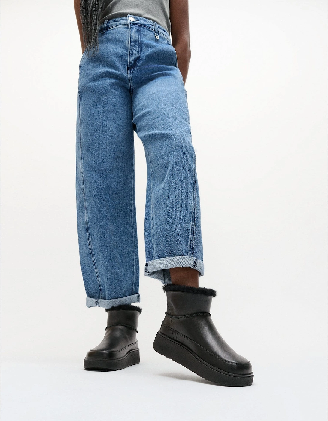 Gen-FF Ultra Mini Shearling Lined Leather Boots