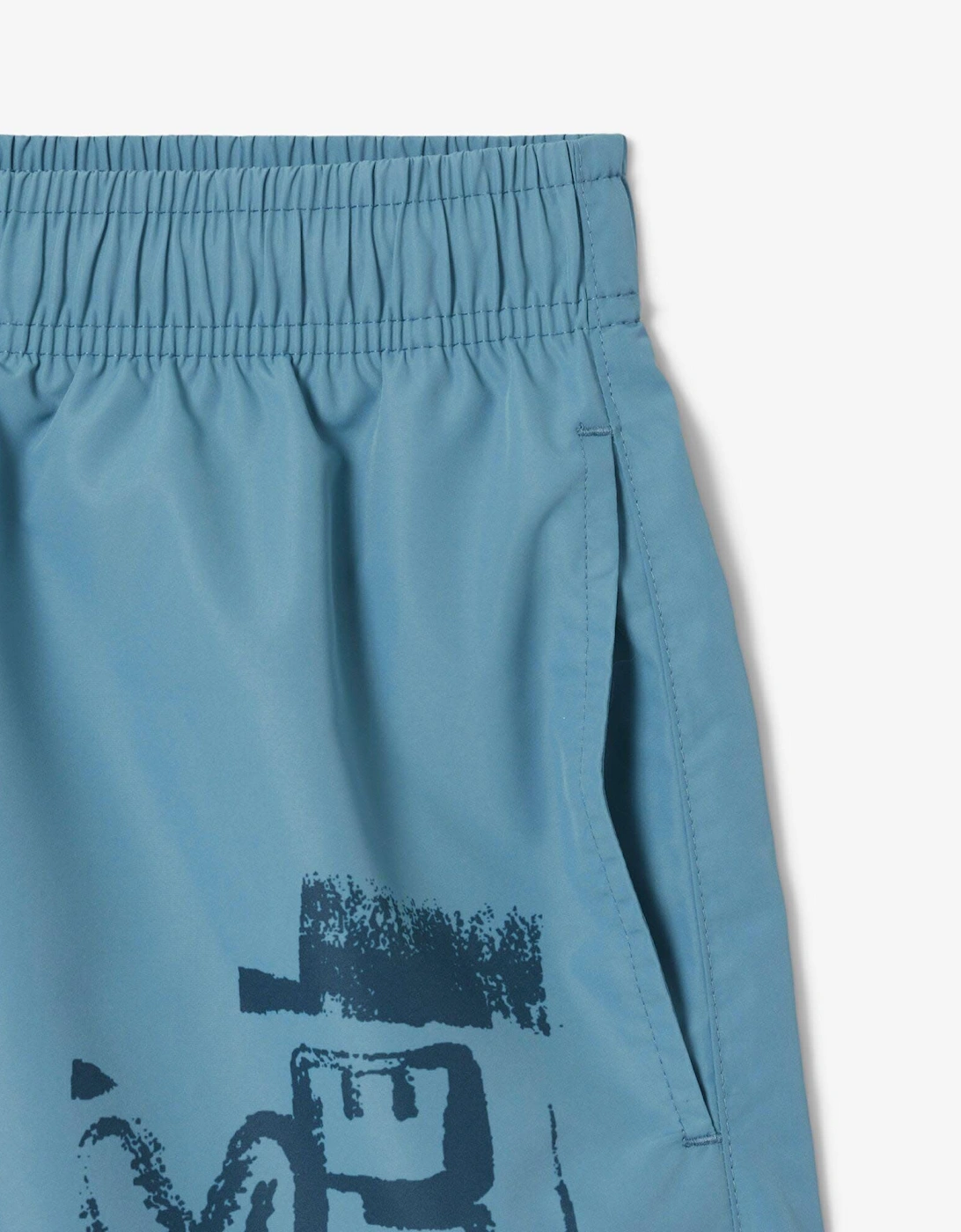 Long Branded Swim Trunks