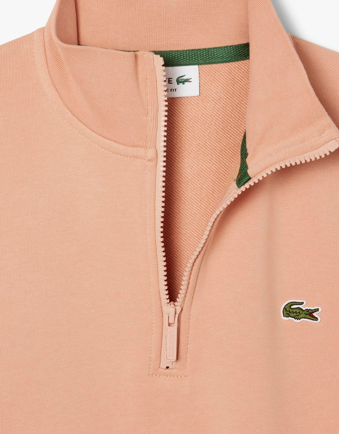 High Neck Zipped Fleece Sweatshirt